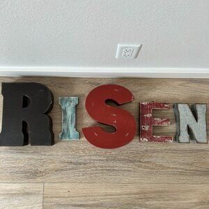 Risen Easter 3D Letter Word Wall Art